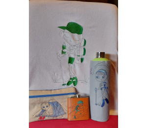 Stickdatei - Wandern Swirly Girls & Boys Zelt